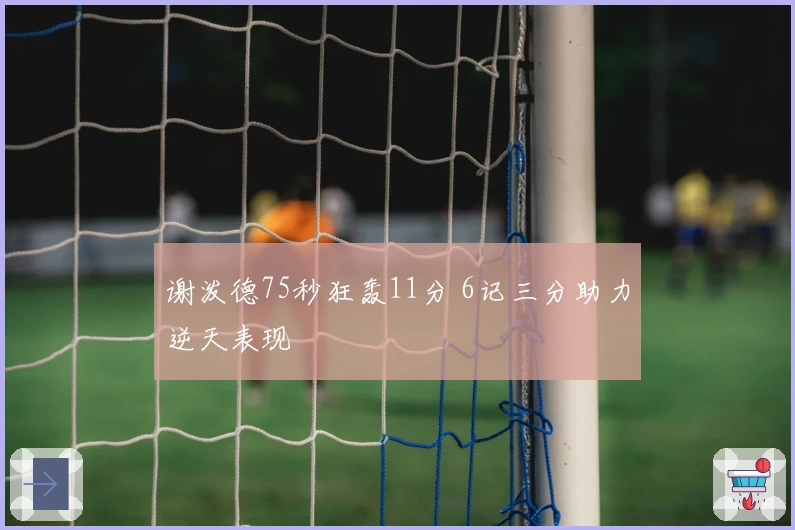 谢泼德75秒狂轰11分 6记三分助力逆天表现